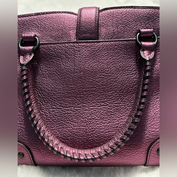 HP๐๐๐NWOT Coach Mercer Satchel 24 Metallic Stud Purse Star Rivets - Picture 12 of 16